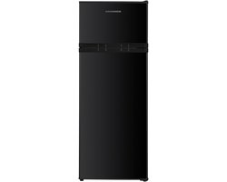 Heinner HF-H2206BKE++ Koel-vriescombinatie 206 L – LED-verlichting – Omkeerbare Deur – Instelbare Thermostaat – Zwart – 5 Jaar Garantie