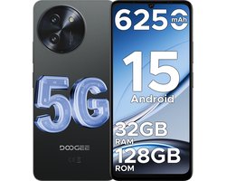 DOOGEE Note59 5G-Smartphone-Android 15-32 GB RAM+128 GB ROM-6250 mAh -Mobiele Telefoon-6,75 inch HD+ 120 Hz-AI camera-Dual SIM-NFC - Zwart