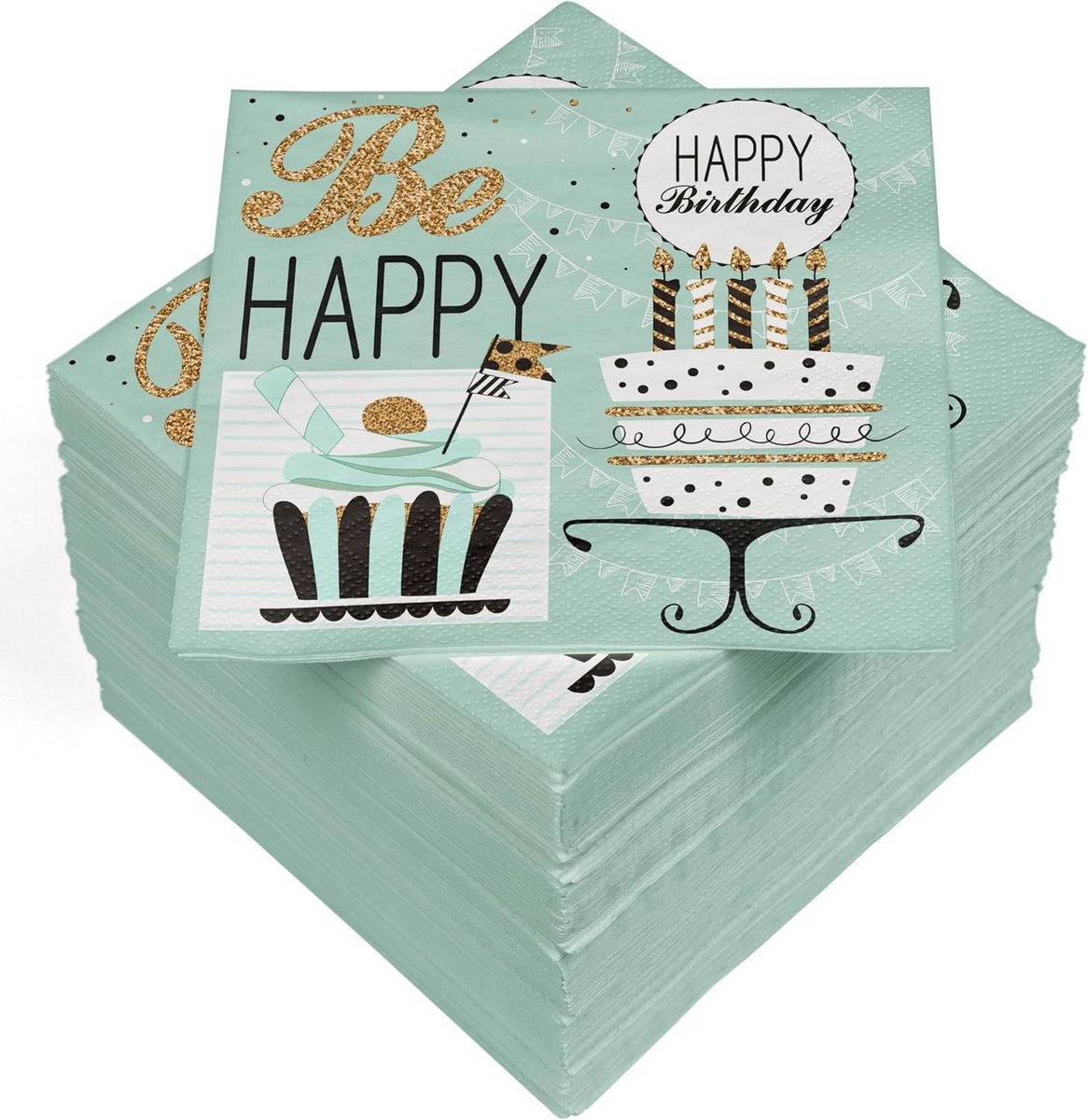 100 Luxe 3-Laags Papieren Servetten 33x33 cm voor Feest en Buffet