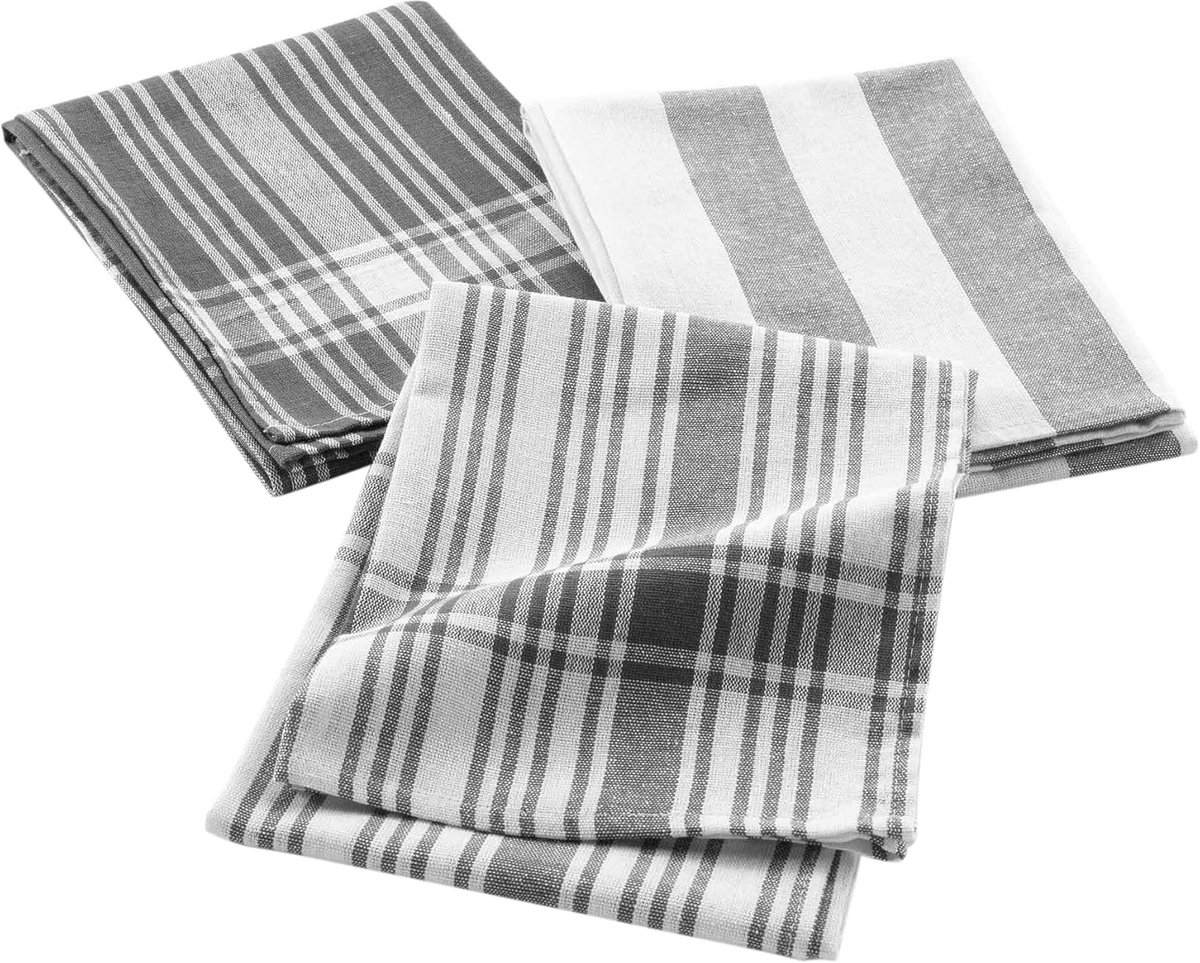 Set van 2 Antraciet Keukendoeken - Absorberend & Duurzaam - 50x70 cm