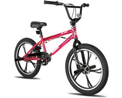Hiland 20 Inch Freestyle BMX Fiets - 5 Spaken (Mag Wheels) - 360 Graden Rotor - Inclusief 4 Pegs - Jongens & Meisjes (meer dan 7) - Geschikt voor buitenactiviteiten in de lente