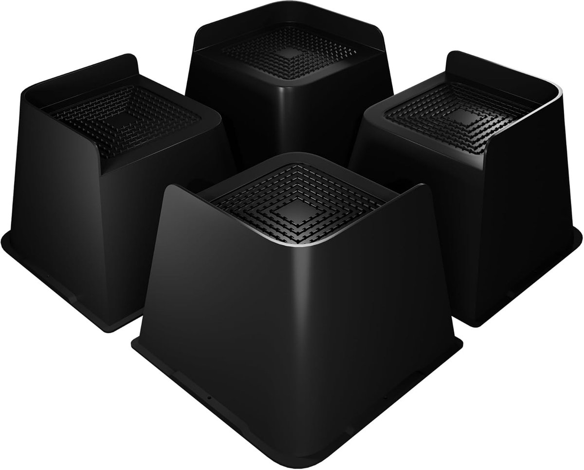 Aufun 4-delige Meubelverhogers – 10 cm L-vormig – Tot 4400 pond voor Bank Tafel Stoel