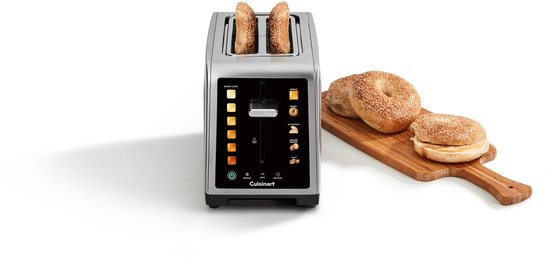 Cuisinart Broodrooster met Touchscreen - 2 Sneden Broodrooster met Grote Sleuven - RVS Broodrooster met 6 Bruin Instellingen - High-Lift en Ontdooifunctie