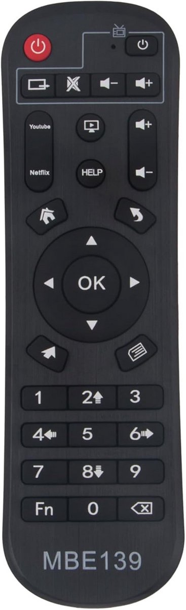 Vervangende Afstandsbediening voor Android TV Box Modellen X88 Pro Series