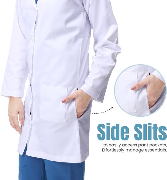 Vlamvertragende laboratoriumjas non metal - 5935 81 - Vlamvertragend - Overhemden - VLAMVERTRAGENDE OVERHEMDEN | Tranemo Workwear