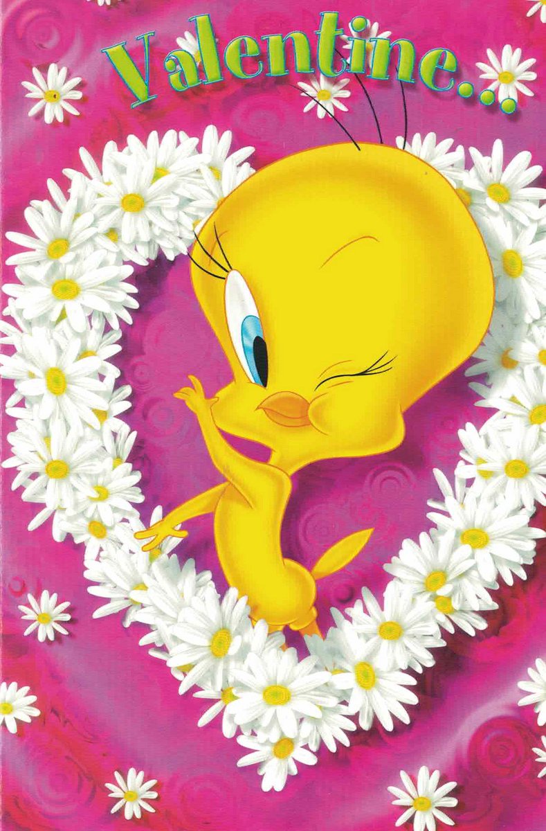 Kaart Valentijn LOONEY TUNES - wenskaart - Loony Tunes - Tweety - valentijn - liefs - liefde - love you - valentine
