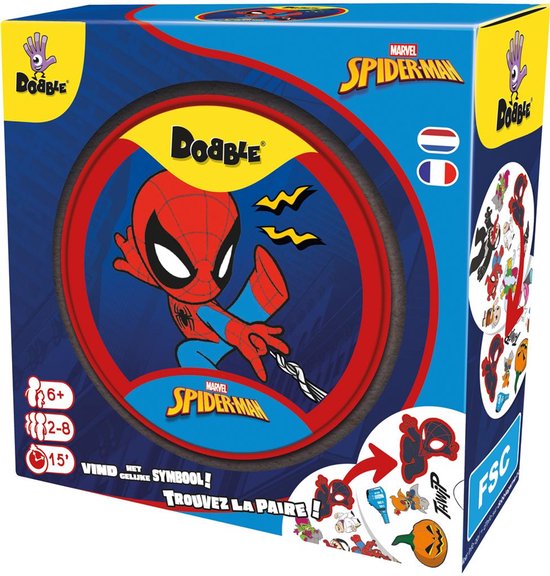 Dobble Spider-Man - Kaartspel - Observatie & Reflex - Voor het hele gezin