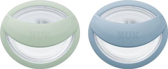 NUK Perfect Match Fopspeen 0–6 Maanden - NIEUW - Siliconen - 2 Stuks - Blauw & Mint Blauw — afbeelding 2