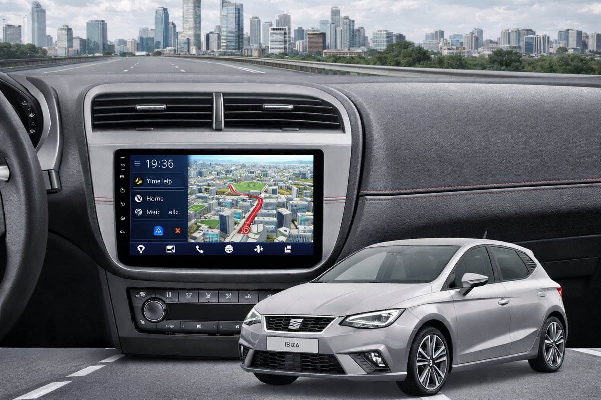 ADIVOX T4 9 geschikt voor Seat Ibiza/Arona 2018-2022 Android 15 CarPlay/Auto/Wifi/RDS/DSP/5G/QLED/DAB+