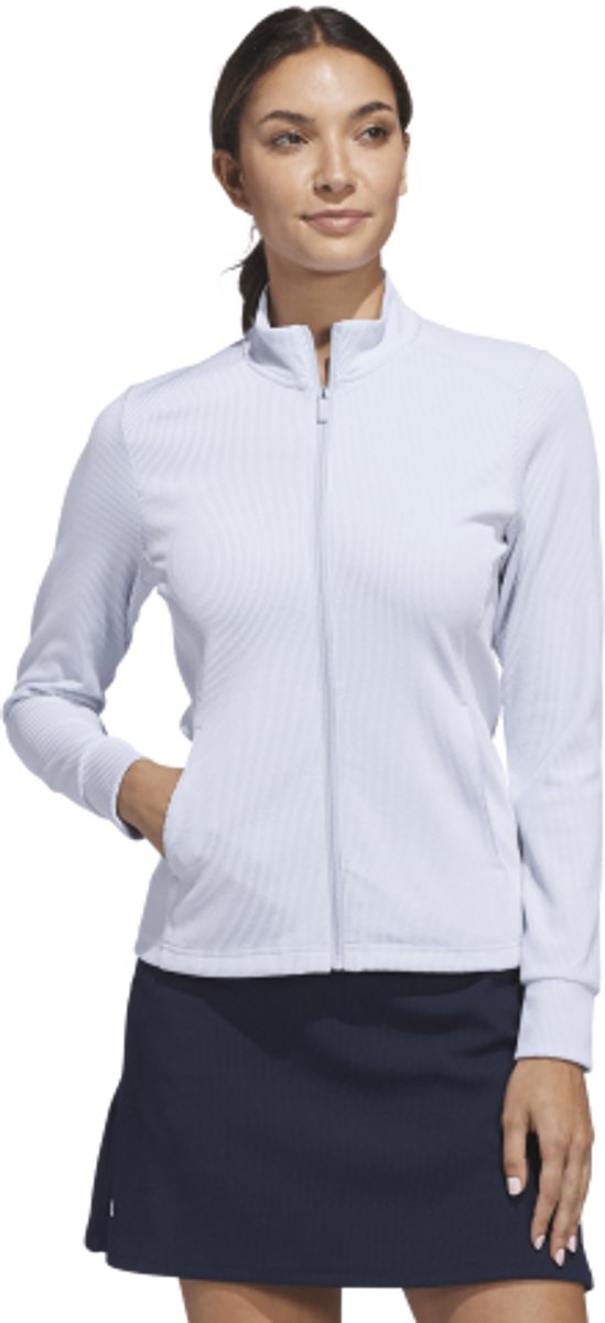 Adidas Dames W Textured Golfvest Lichtblauw van Merkloos — afbeelding 2