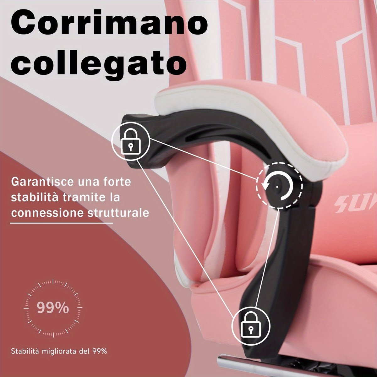 Ergonomische bureaustoel-Bureaustoelen voor volwassenen- Hoge Kwaliteit- Geheugenschuim & Lendensteun- Met Voetpedalen -Ondersteuning van de Onderrug-Verstelbare Hoogte Relaxstoel voor Computerbureau-( Diepgrijs). thumbnail 6