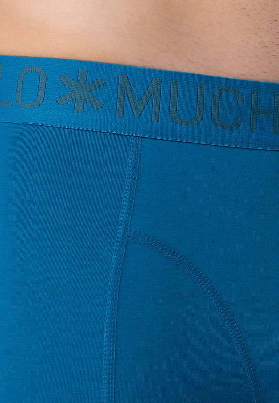 Blauwe boxershort van Muchachomalo met een stoffen band.