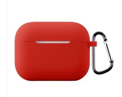 Telestore - hoesje geschikt voor AirPods Pro 3 soft case cover - rood - TPU hoesje Beschermhoes - AirPods Pro 3 Cover - AirPods Pro 3 hoesje - Geschikt voor Apple AirPods Pro 3 - gel hoesje met sleutelhanger