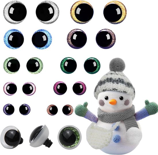 180 Stuks Veiligheidsogen Voor Knuffels En Amigurumi – Rood, Blauw, Groen, In 2 Maten
