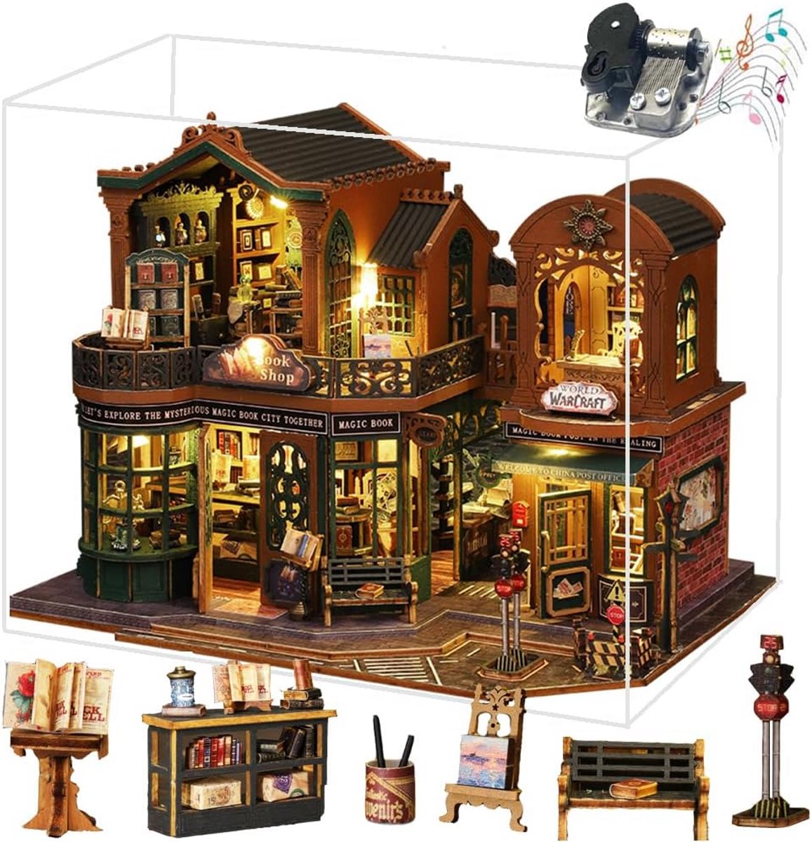 DIY Miniatuur Huis Bouwpakket met Meubels en LED Verlichting - Houten Poppenhuis Set voor Volwassenen