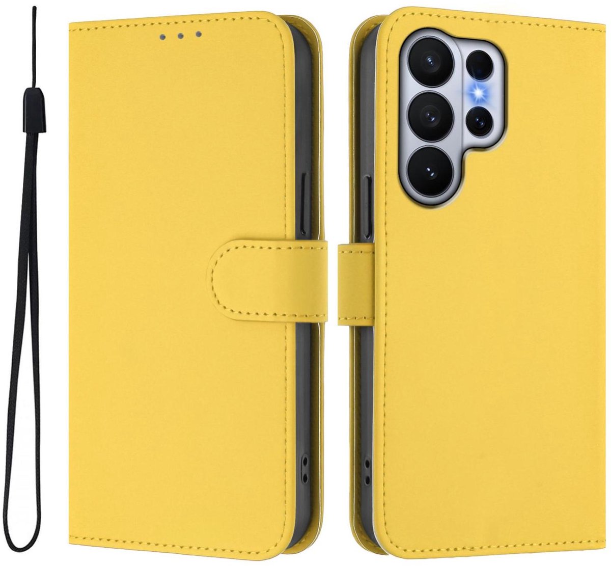Mobigear Telefoonhoesje geschikt voor Samsung Galaxy S26 Ultra Hoesje | Mobigear Urban Wallet Bookcase Portemonnee | Pasjeshouder voor 3 Pasjes | Telefoonhoesje voor Pinpas / OV Kaart / Rijbewijs - Geel