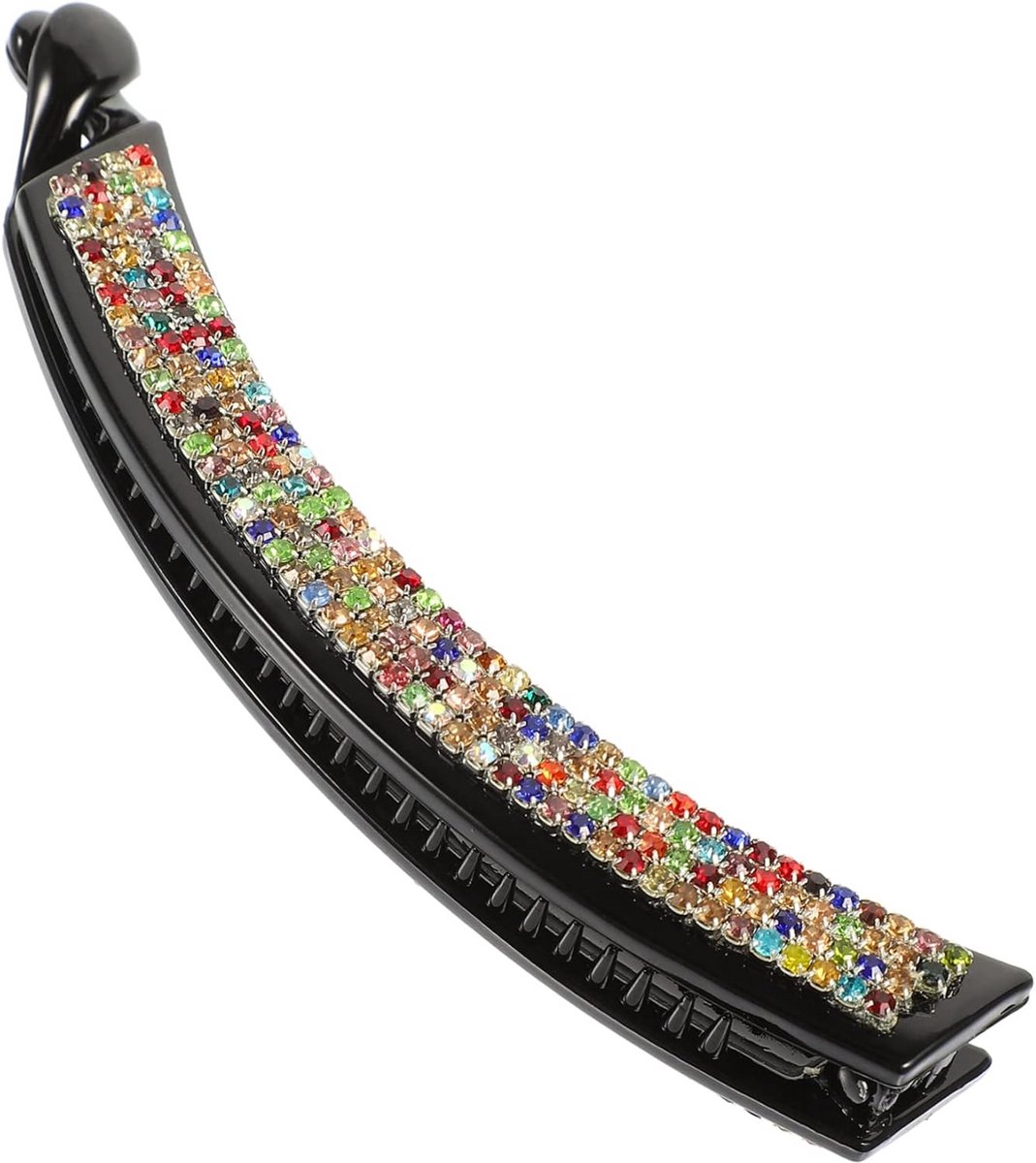Glitter Haarspeld Set met Strass & Imitatie Parels - Grote Banaan Clip voor Dik Haar