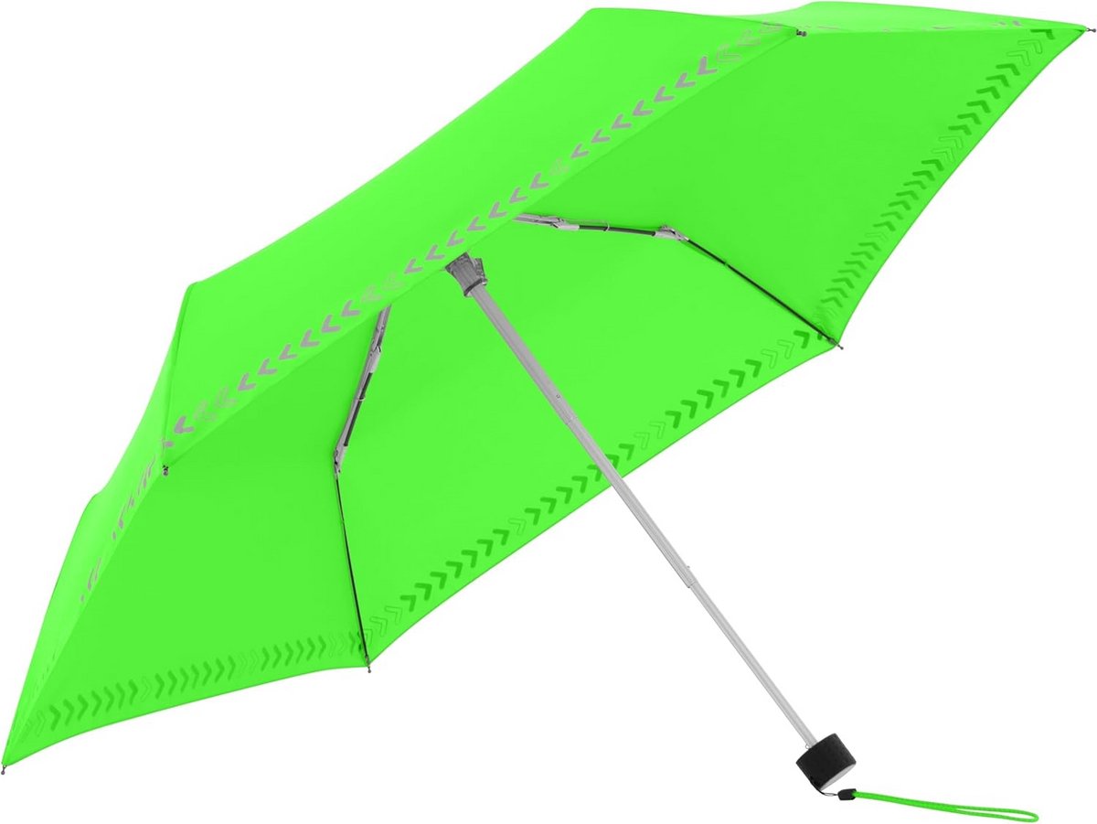Veiligheidsreflecterende Mini Paraplu met Automatische Openfunctie en Hoes - Neon Groen