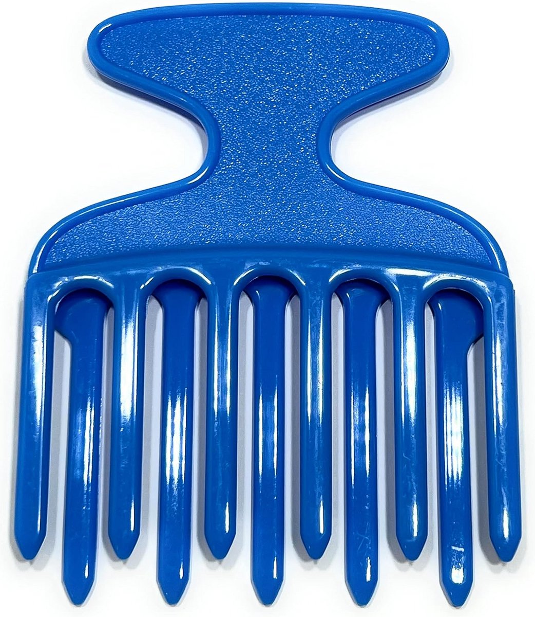 Set van 2 Vingerstyler Haarkammen voor Krullen en Afrikaanse Stijlen - Blauw