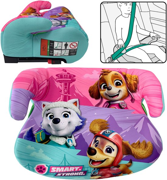 Paw Patrol Zitje ISOFIX, autostoeltje, autostoeltje voor meisjes 22-36 kg, 125-150 cm