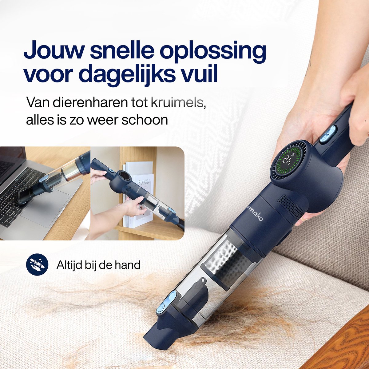 Kruimeldief NanoDetect Pro 135W Snoerloos Blauw - afbeelding 2