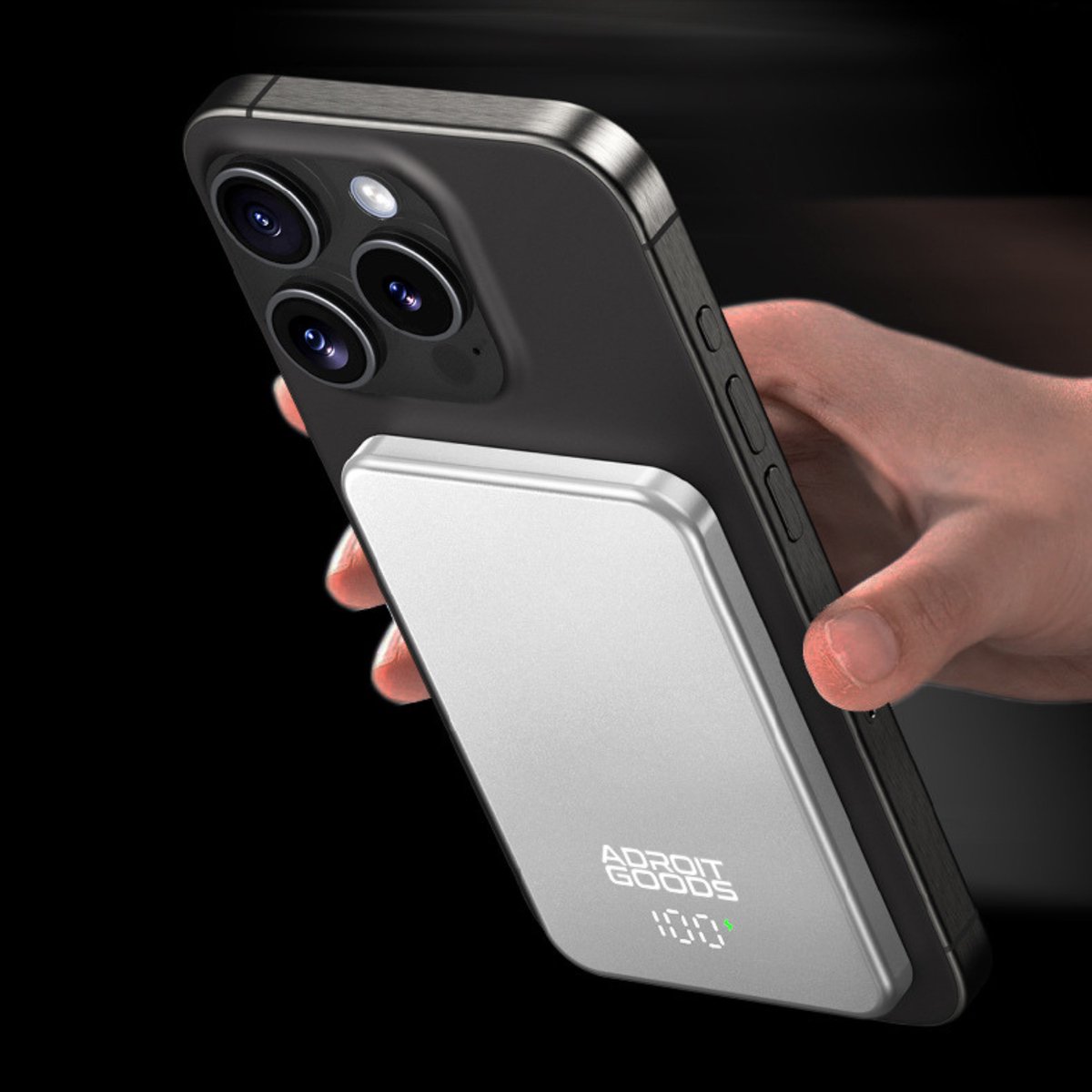 AdroitGoods Ultra-Slim 10000mAh Draadloze Powerbank Magnetisch - afbeelding 3