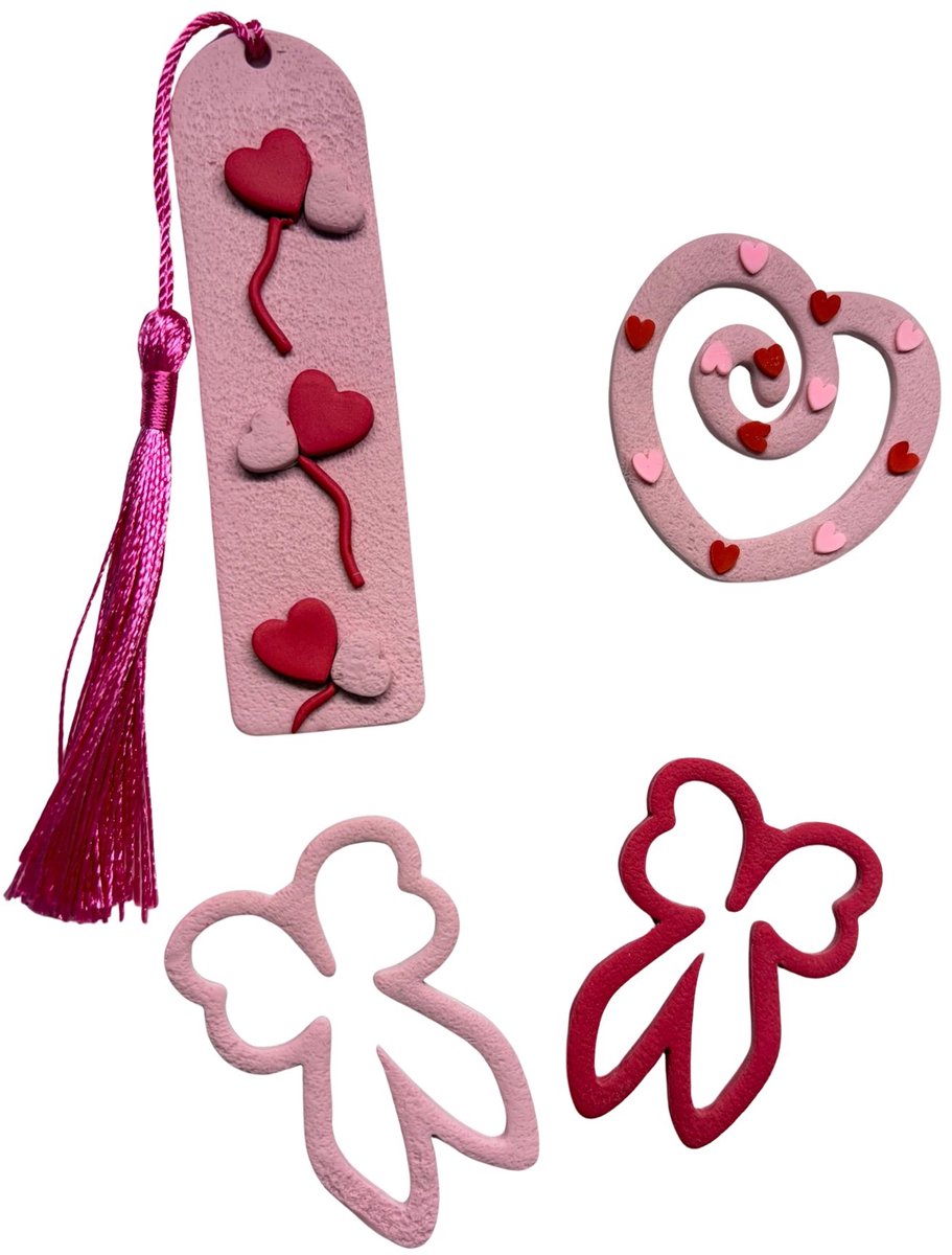 2 Love It - Love Notes - Valentijn - boekenlegger & paperclips - handgemaakt