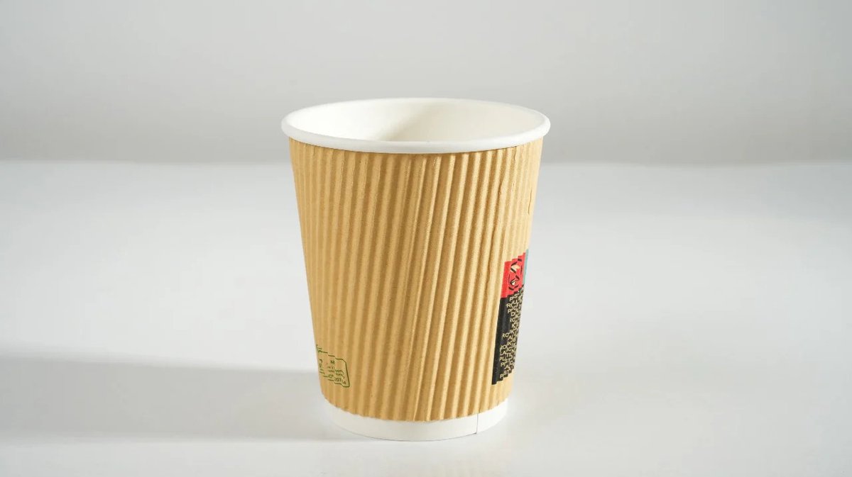 500 Stuks Koffiebeker dubbelwandig Ripple Wall 8oz 240ml bruin - wegwerp papieren bekers karton kraft – drank bekers – drinkbekers- koffie beker – wegwerpbeker – Koffiekopjes – Koffiemokken - Warme en Koude Dranken