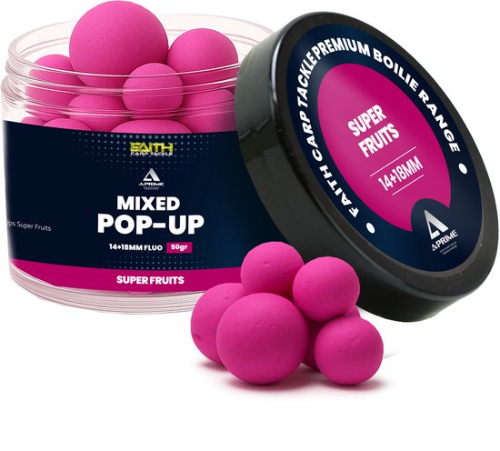 Faith A-Prime Boilie combi deal Super Fruits - Boilies - Karpervissen - Karper aas - Pop ups - Liquid bait Smoke van Merkloos — afbeelding 3