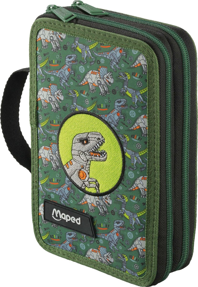 Maped-Etui gevuld- 2 vaks- 34 delig- dinosaurus