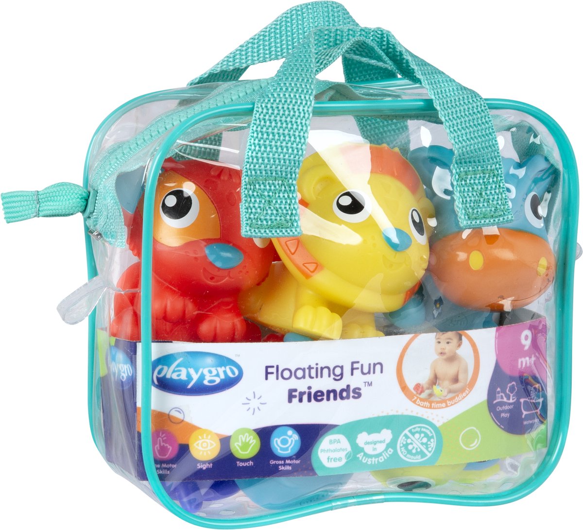 Playgro Badspeelgoed - Floating Fun Friends- badgeschenkset - Schimmelvrij - Badspeelgoed - waterspeelgoed baby - Waterspeelgoed Peuters - Baby Speelgoed - Waterspeelgoed - BPA vrij — afbeelding 5