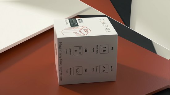 GlobeTrek® Wereldstekker - Reisstekker - 2 USB-C & 1 USB-A - Wereldstekkers - Universele Wereldstekker voor 170+ Landen: Engeland (UK), Amerika (USA), Australië, Japan, Zuid Amerika, Azië, Thailand, Afrika, Europa - Reisadapter