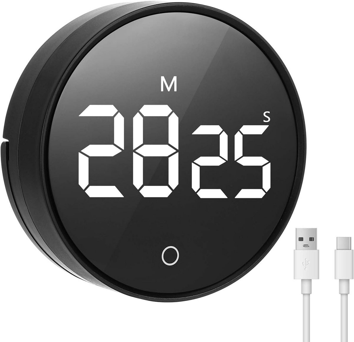 Productiviteits Timer - Focus Hulp - Tijd Management - Eenvoudige Bediening - 8 x 8 x 3 cm
