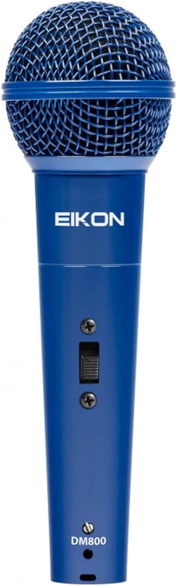 Dynamische Zangmicrofoon met XLR Kabel voor Zang, Stem en Karaoke - Blauw