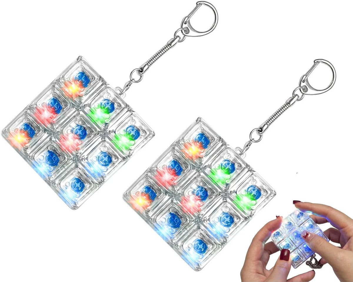 Toetsenbord Fidget-speelgoed, knopklik-sleutelhanger, stille