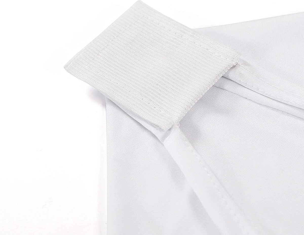 Set van 4 Witte Rechthoekige Tafellakens - Elastisch Spandex Stretch Tafelkleed 6FT