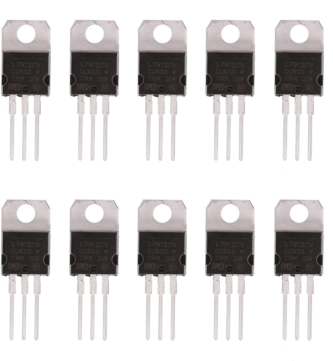 10x Negatieve Spanningsregelaar L7912 1,5A 5V TO-220 Componenten
