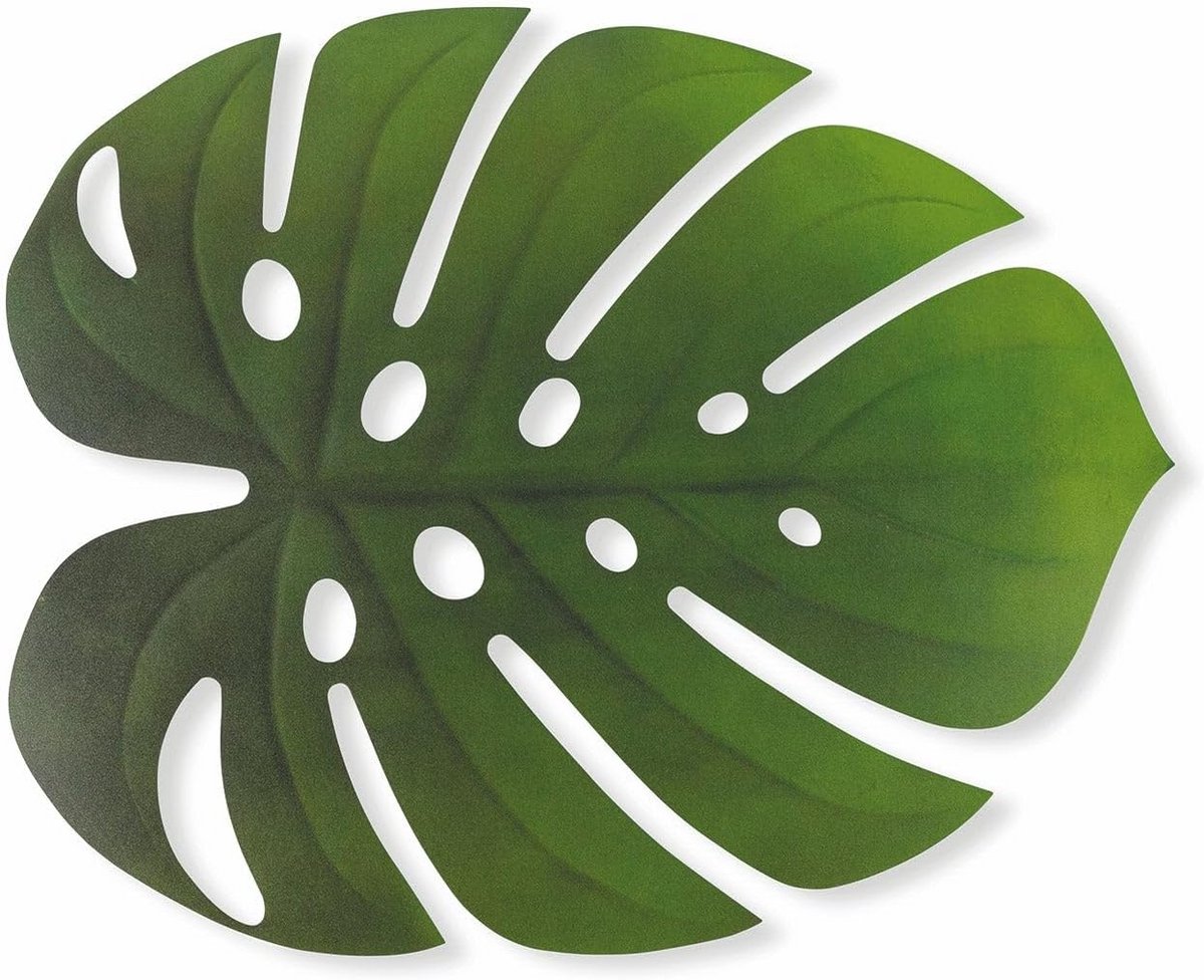 Set van 6 Grote Groene Placemats van Duurzaam PVC - Tafelbescherming