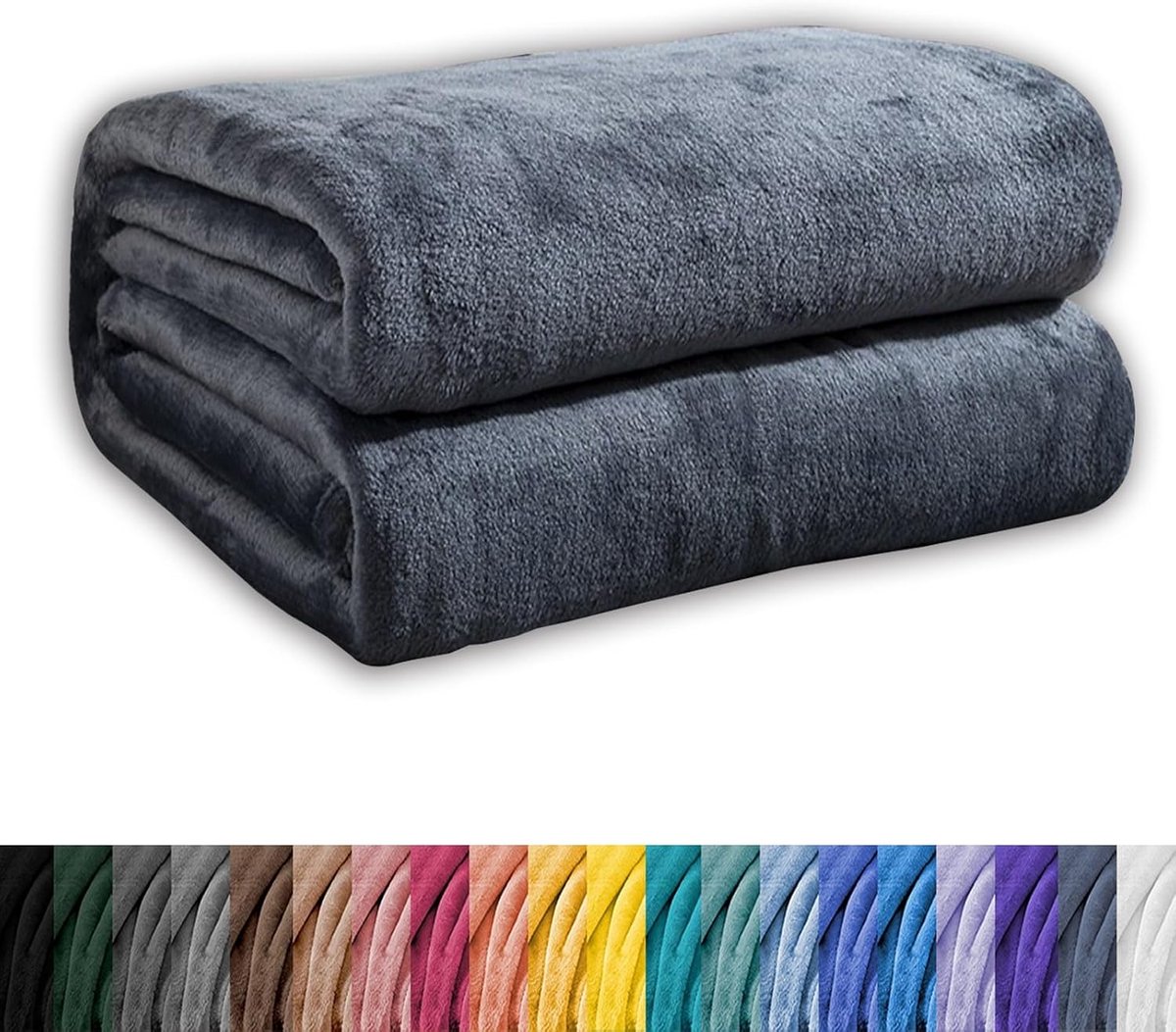 Pluizige Warme Knuffeldeken 50 x 200 cm - Dikke en Zachte Woondeken