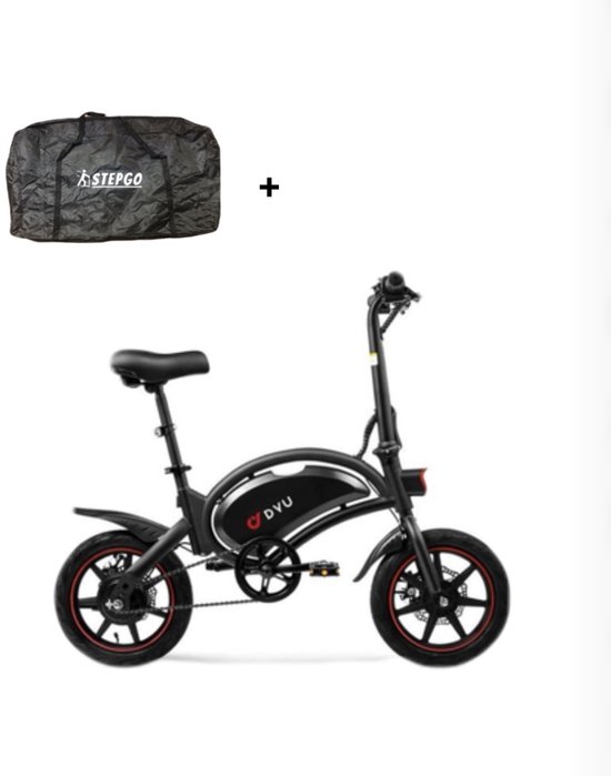 Elektrische vouwfiets - DYU D3F - elektrische fiets - opvouwbaar - vouwbaar - 25 km/h trapondersteuning + waterdichte stepgo beschermhoes / reistas van DYU — afbeelding 3