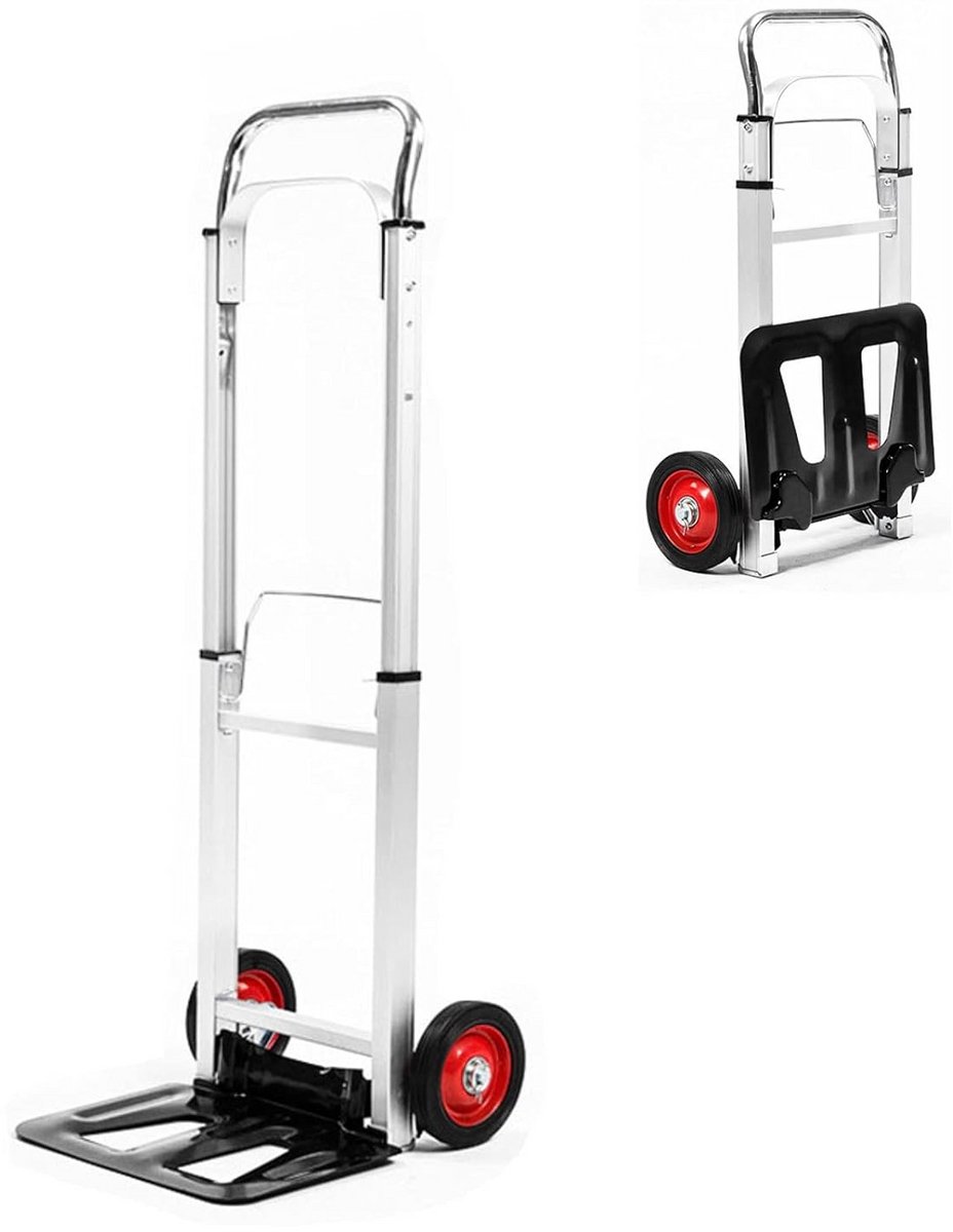 Opvouwbare Aluminium Steekwagen Industrieel Draagvermogen 90KG - Handig voor Verhuizen en Transport
