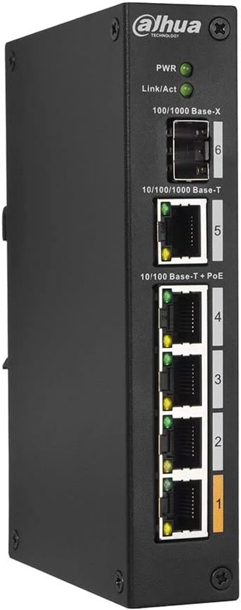 Netwerk Switch - Ethernet Hub - PoE Apparaten - Onbeheerd L2 - 13.34 x 0.79 cm - Zwart