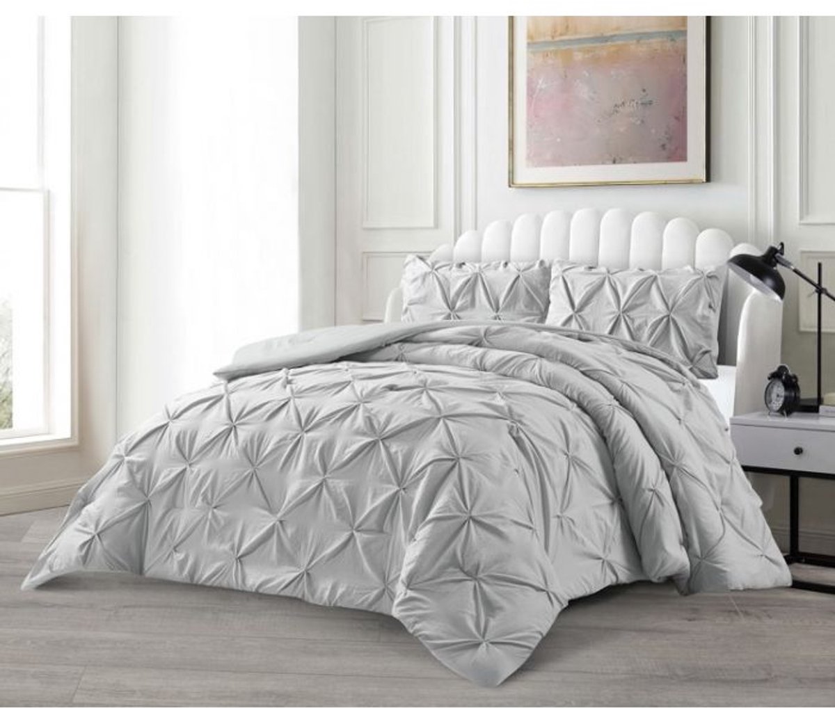 Lavella – bedsprei set – Efsun – 240x250 cm – grijs – 3-delig met 2 kussenslopen 60x70