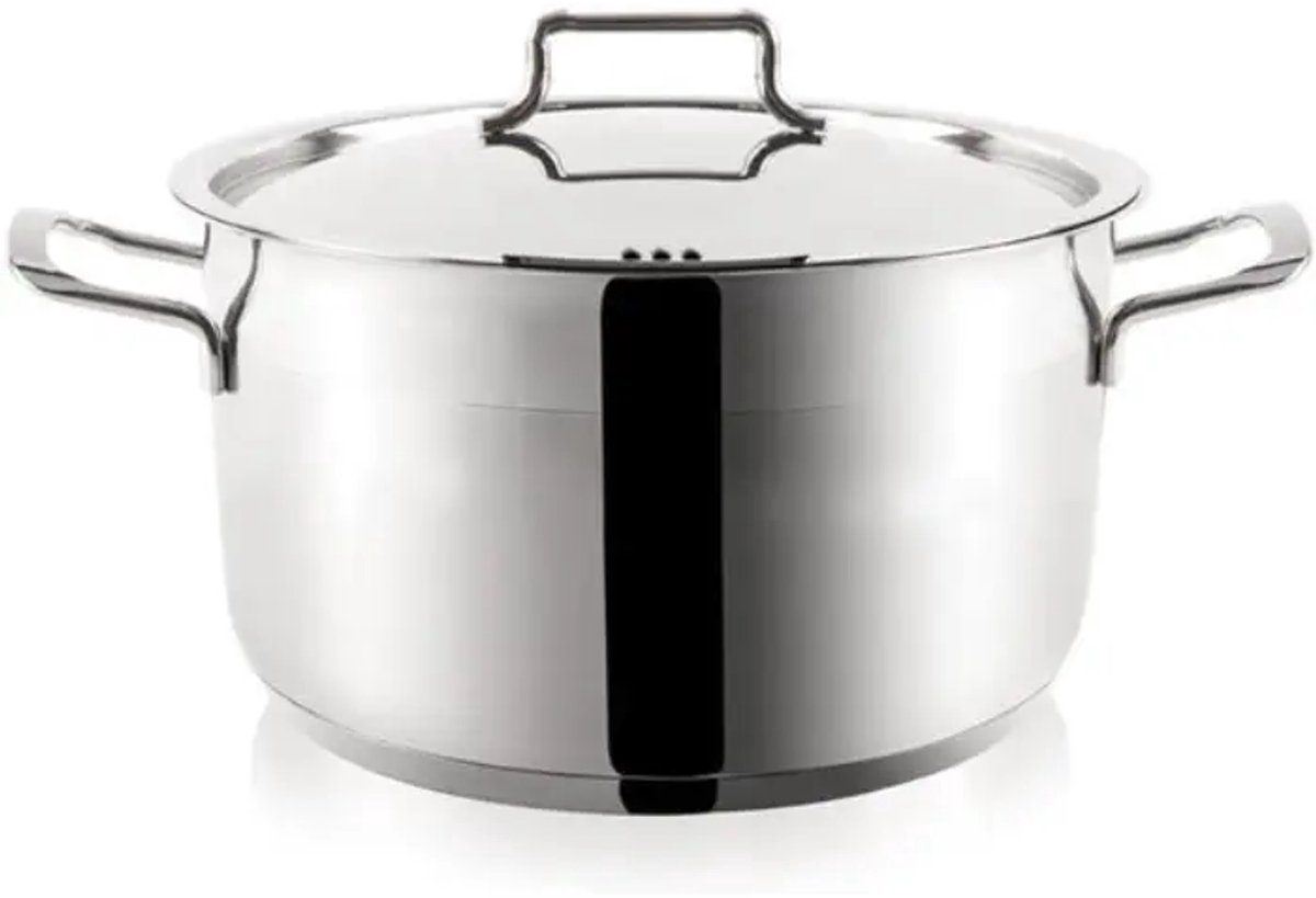 Hascevher - Kookpan - Anett - 24x14 cm - RVS - 6,5 liter - Triplex kapselbodem - Vaatwasserbestendig