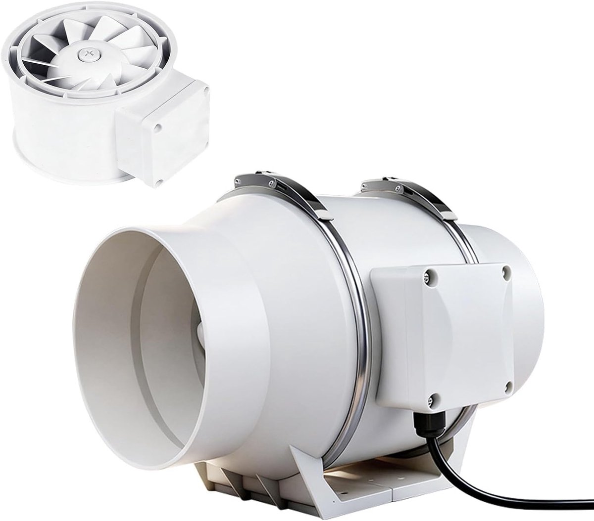 Inline Ventilator - Afzuigventilator Buis - Lucht Afvoeren - Stil Werkend Ontwerp - 100 mm