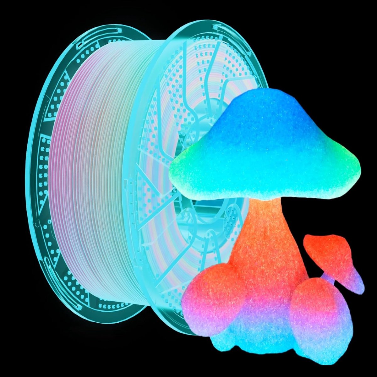Gloeien in het Donker PLA 3D Printer Filament - Veranderende Regenboogkleur 1.75mm 1kg