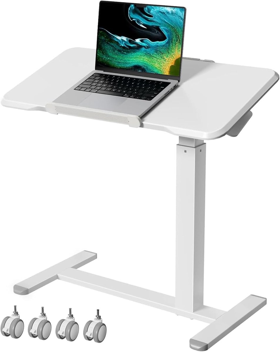 In hoogte Verstelbaar en Kantelbaar Laptopbureau op Wielen