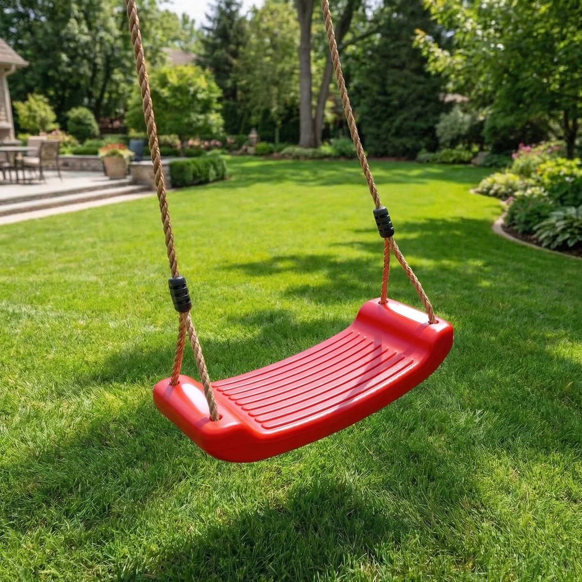JAXY - Schommelzitje Kunststof - Kinderschommel Buiten - Schommel Tuin - Buitenspeelgoed Jongens en Meisjes - Rood — afbeelding 2