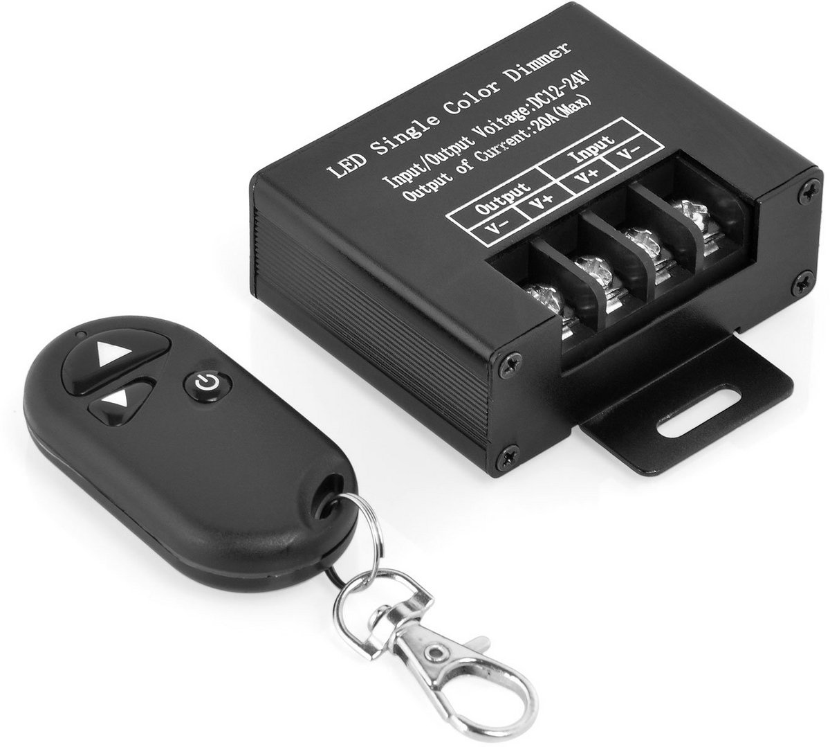 Draadloze LED Dimmer Controller 12V/24V Max. 20A met RF Afstandsbediening voor LED Strips