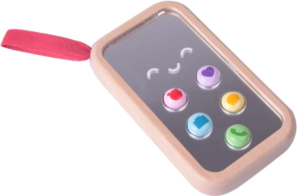 Houten Speelgoed Mobiel met Spiegel en Geluid voor Baby's